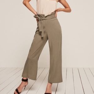 Reformation Paper Bag Pants With Belt